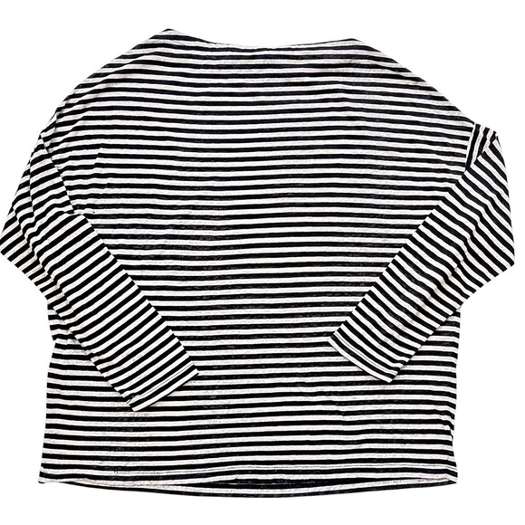 ALLSAINTS - Rita LS Relaxed Fit Striped T-Shirt Slash Neckline Top Size XS - Picture 11 of 11